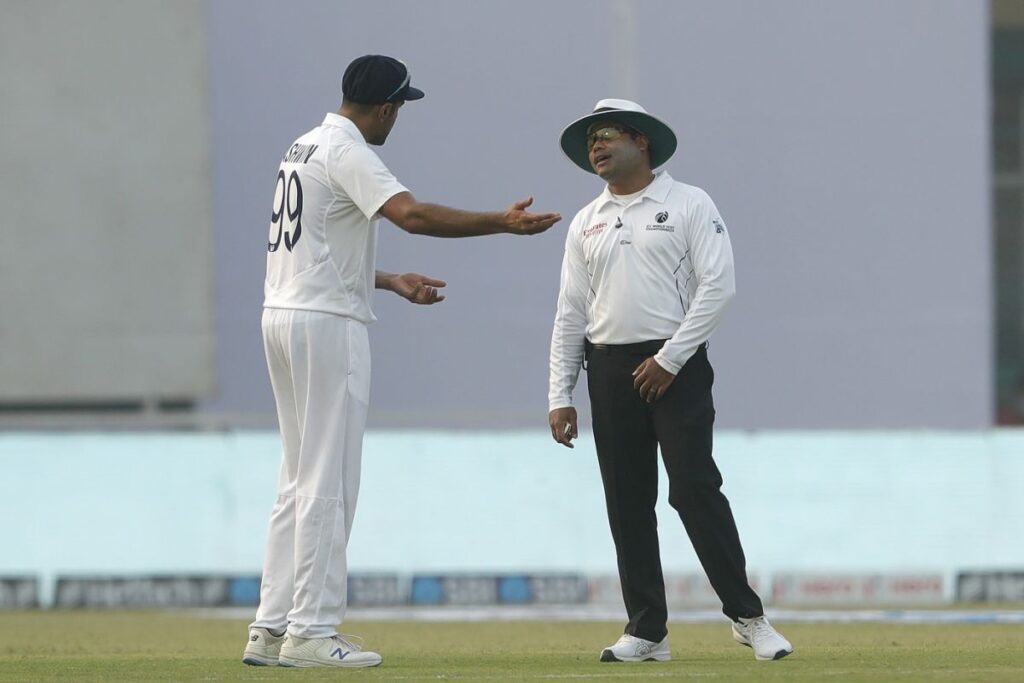 Ashwin and Umpire