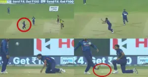 Rohit Sharma Kicks Ball Angrily Bhuvi Catch Drop