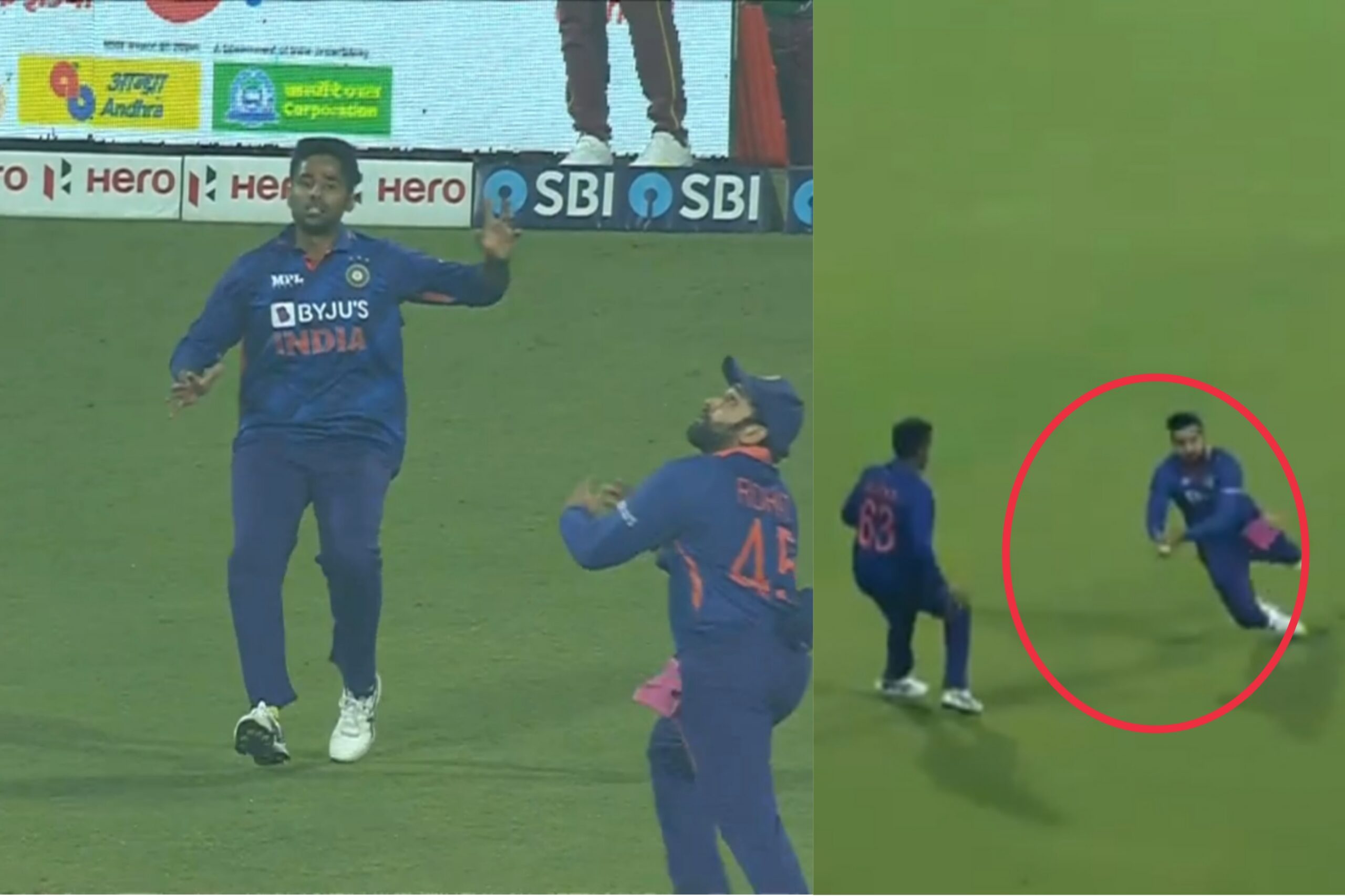 Rohit sharma catch to dismiss odean smith scaled