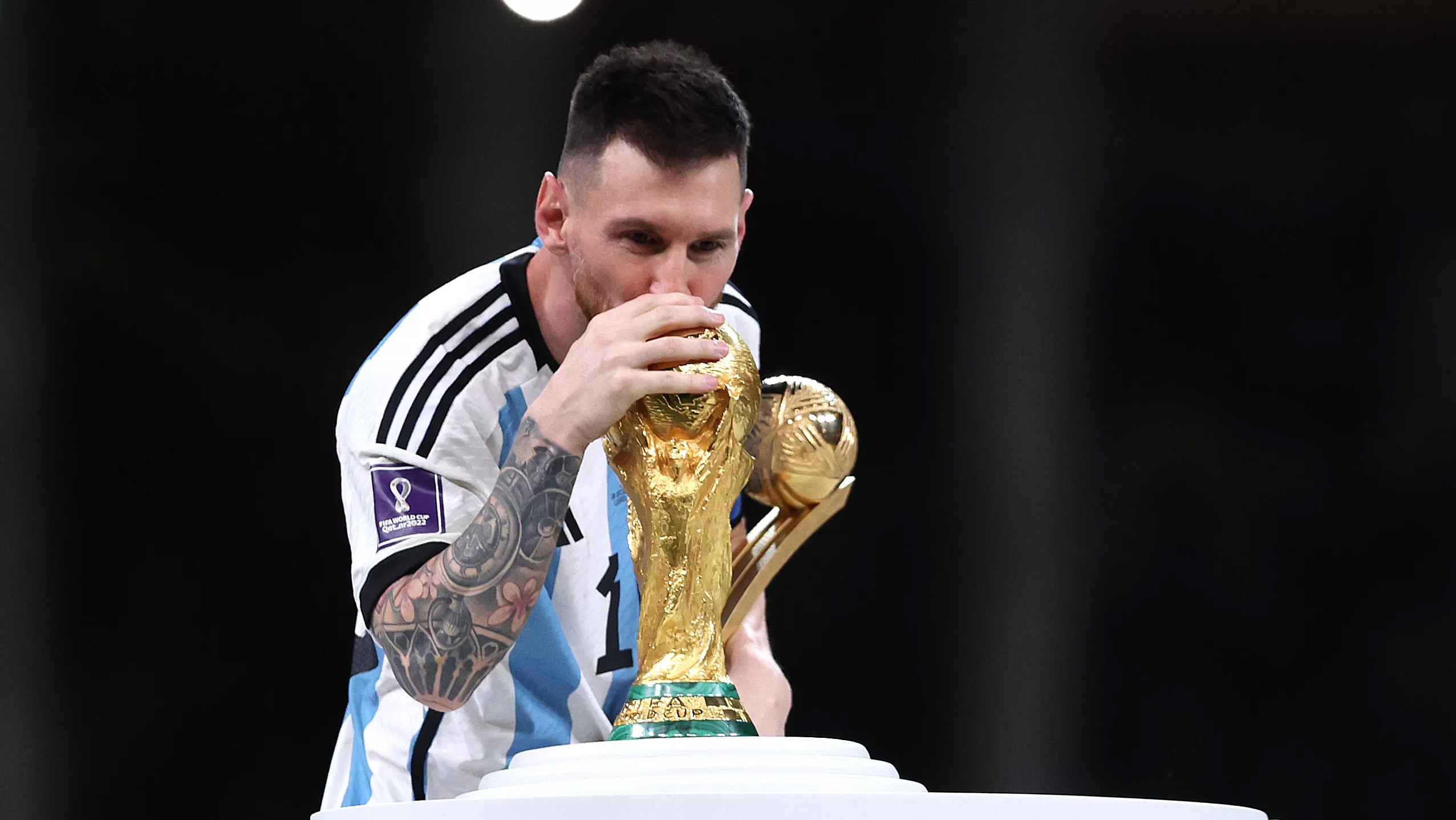 argentina with golden ball and wc