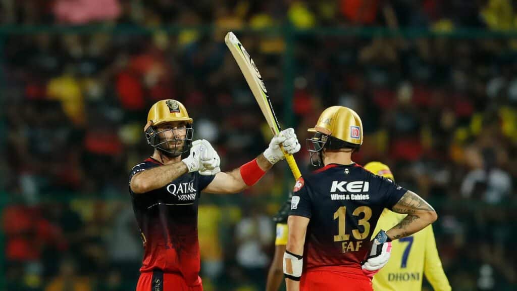 faf and maxi vs csk ipl 2023