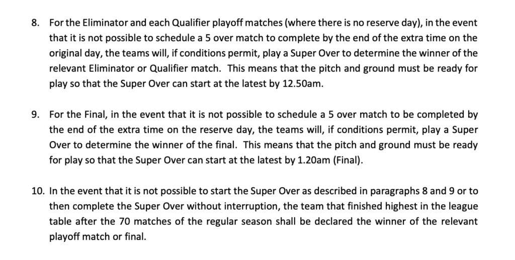 ipl reserve day rule