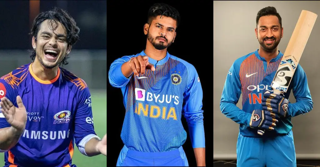 ishan kishan krunal pandya and shreyas iyer