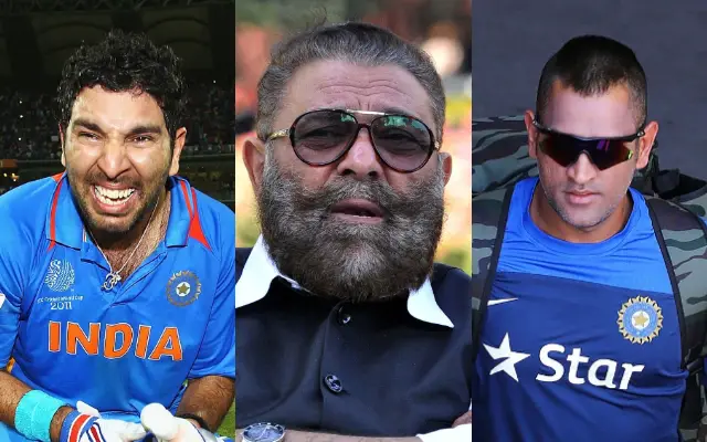 Yuvraj Singh Yograj Singh and MS Dhoni